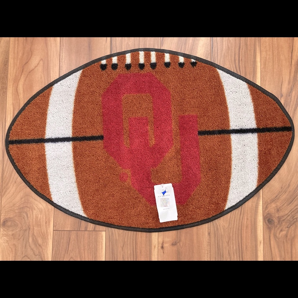 Oklahoma University football rug (small)